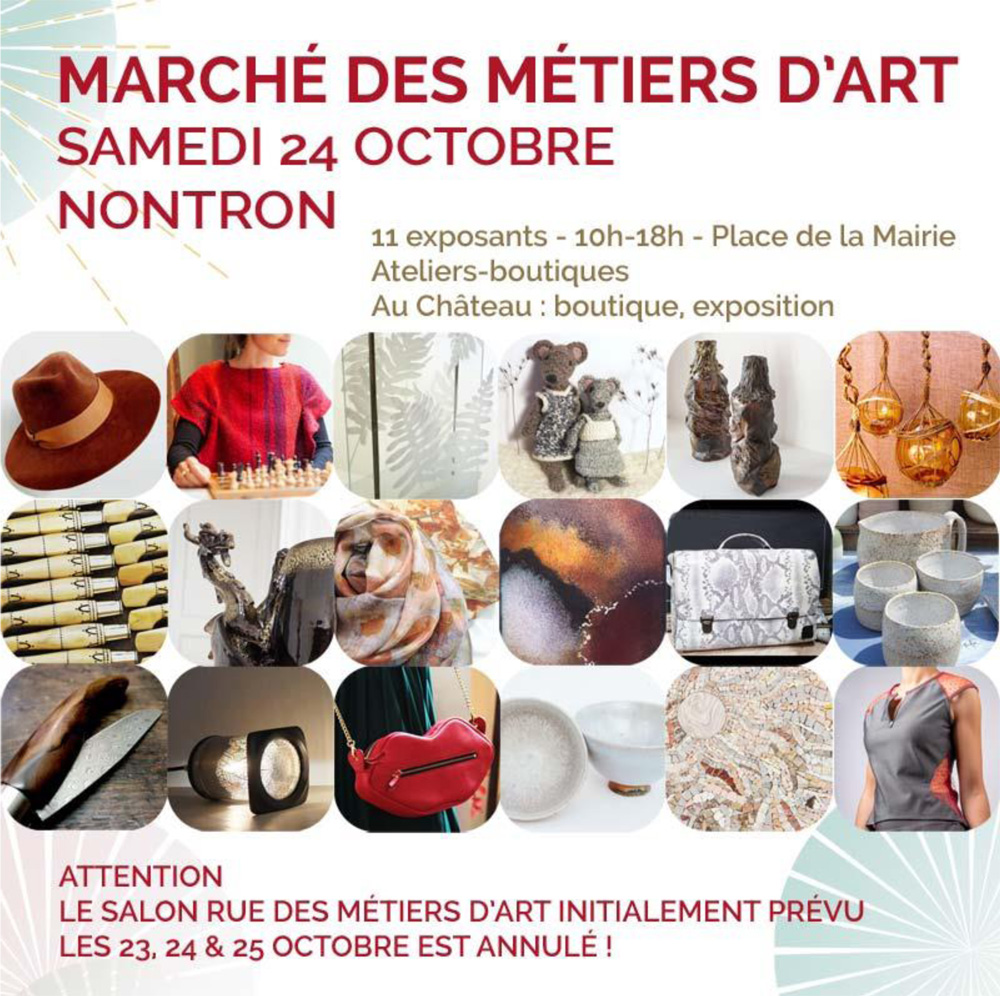CP Marché des Métiers dArt à Nontron 24 octobre 2020 1