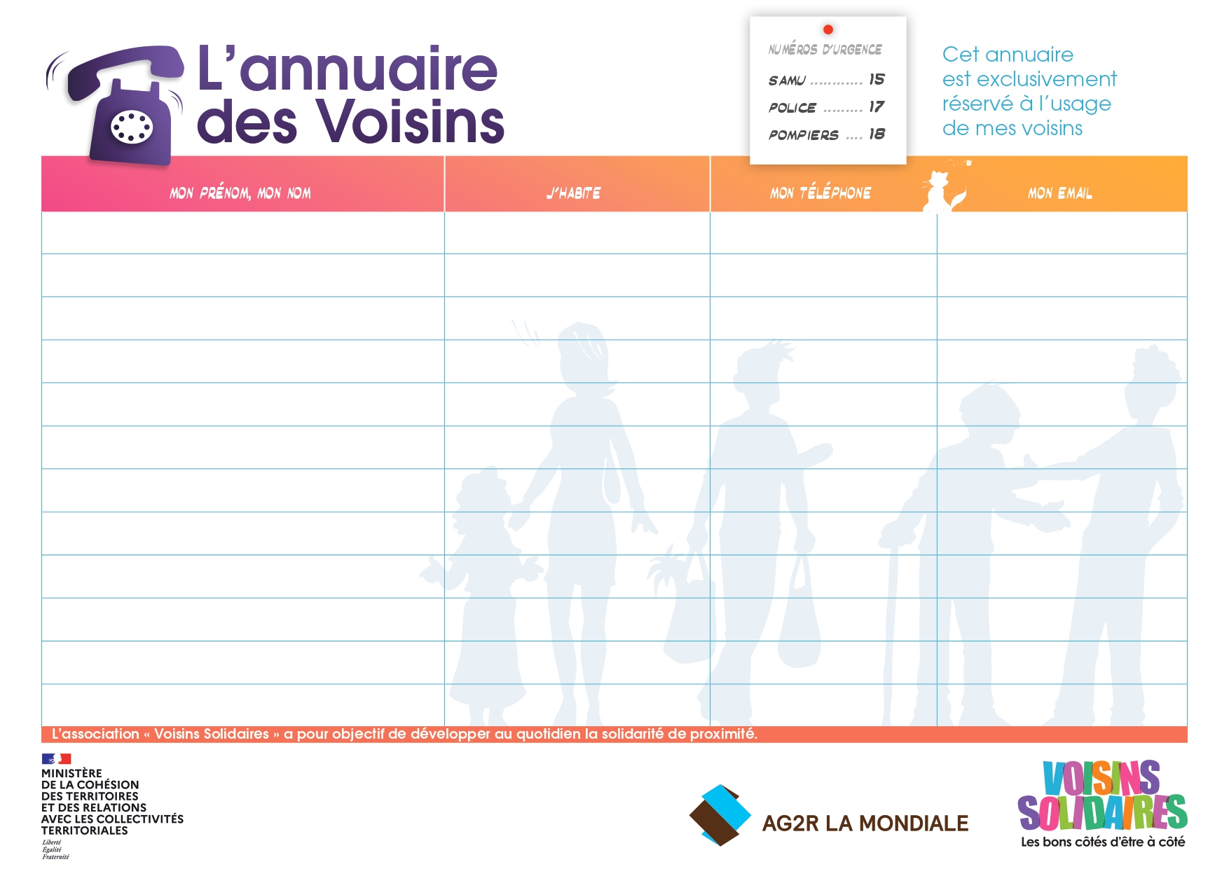 Annuaires des voisins Annuaire des voisins