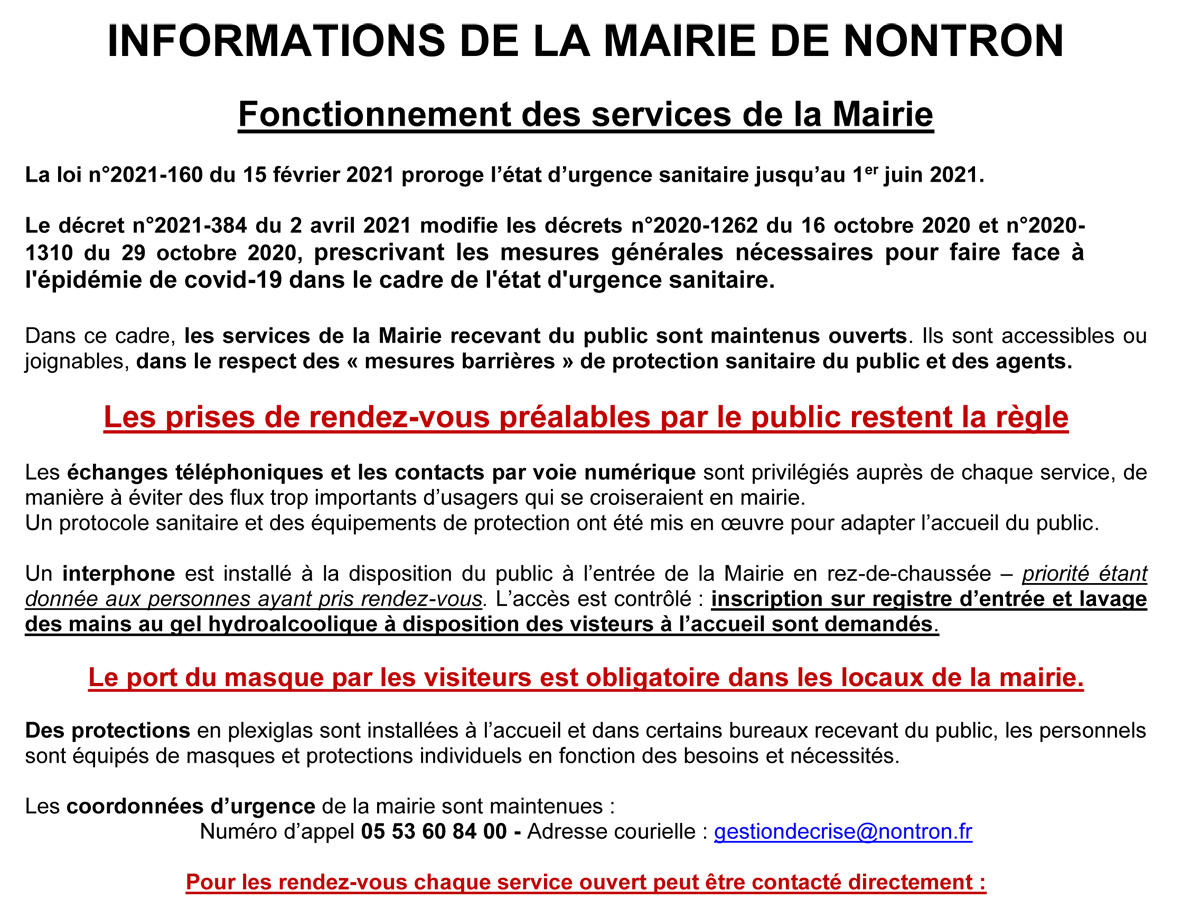 1 fonctionnement services