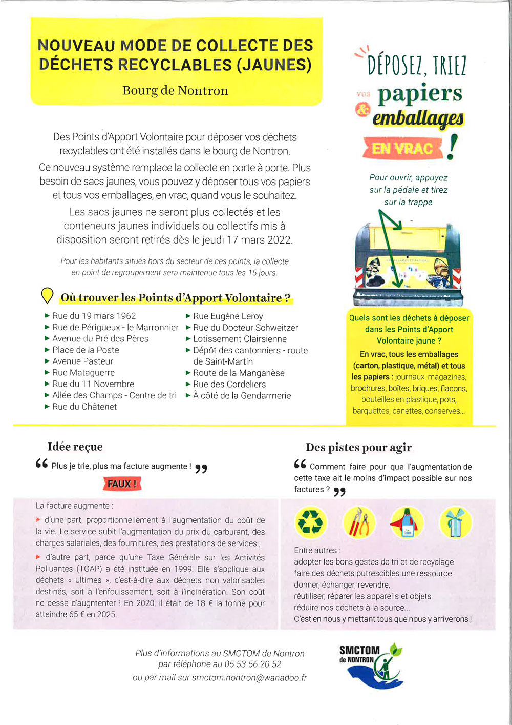 nouveau mode de collecte des déchets recyclables