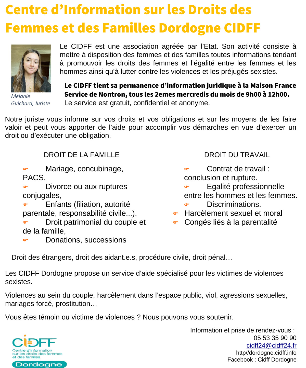 Publication CIDFF pour les bulletins municipaux