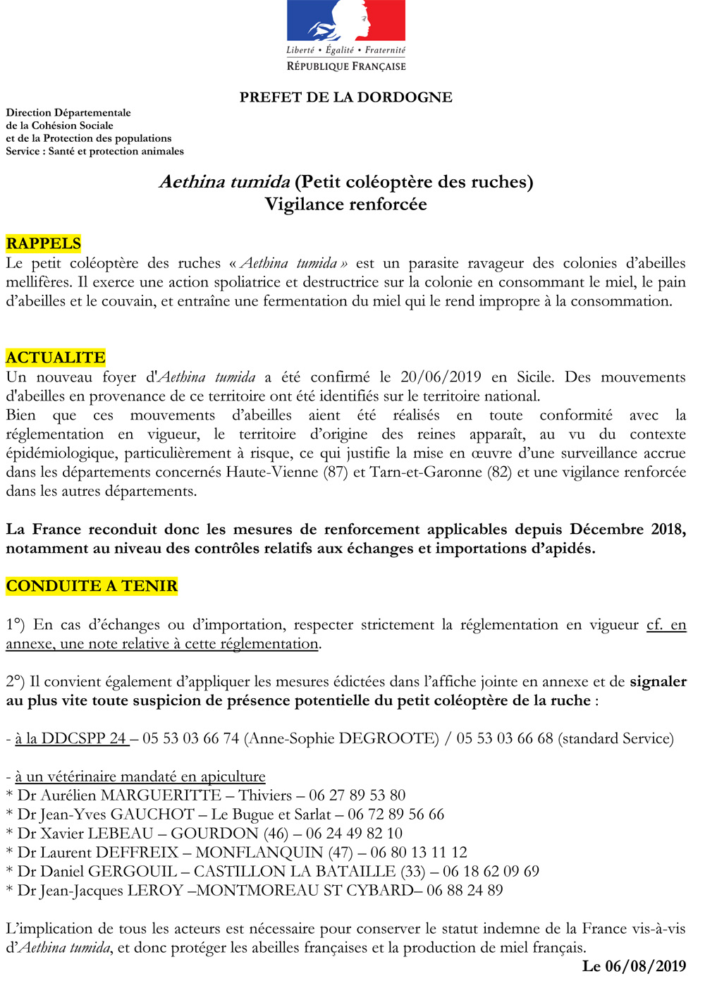 Note vigilance 201908