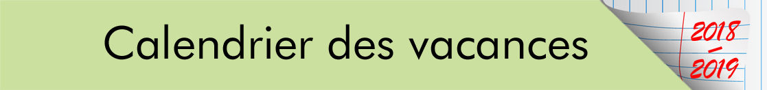 Calendrier des vacances 2