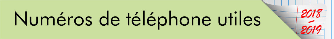 Telephones utiles